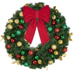 36" Unlit Decorated Wreath - Traditional Décor - Bow Option Available 8 36" Unlit Decorated Wreath - Traditional Décor - Bow Option Available -Christmas Decor Sale dw 36 t b vb 12 r