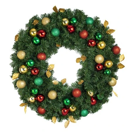 36" Unlit Decorated Wreath - Traditional Décor - Bow Option Available 3 36" Unlit Decorated Wreath - Traditional Décor - Bow Option Available
