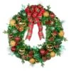 48" Pre-Decorated Wreath - Classic Holiday - Warm White
