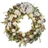 60" Pre-Decorated Wreath - Champagne Shimmer - Warm White -Christmas Decor Sale dw 60 cs ww cc