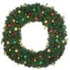 60" Unlit Decorated Wreath - Traditional Décor - Bow Option Available -Christmas Decor Sale dw 60 t 1