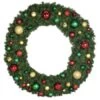 72" Unlit Decorated Wreath - Colors Of The Holidays - Bow Option Available -Christmas Decor Sale dw 72 coth