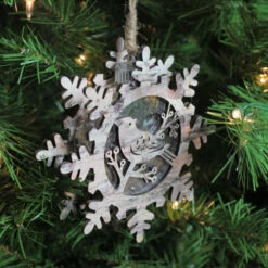 Northlight 6" Brown And Gray Pre-Lit Snowflake With Bird Christmas Ornament 7 Northlight 6" Brown And Gray Pre-Lit Snowflake With Bird Christmas Ornament -Christmas Decor Sale e179bphauaxsylsttvr69vi007bapau8 14222.1588357555