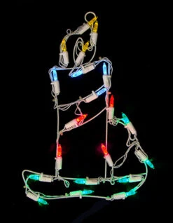 Northlight LED Lighted Candle Christmas Window Silhouette Decoration - 12" - Multi Lights