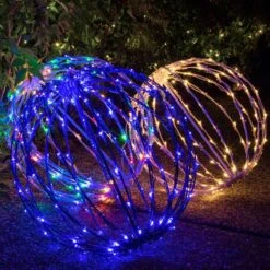 20" Foldable Sphere - Warm White - Consumer Grade -Christmas Decor Sale f3dsph 16 b m ww l 2