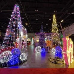 20" Foldable Sphere - LED - Blue - Commercial Grade -Christmas Decor Sale f3dsph com b pw l2