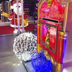 40" Foldable Sphere - LED - Pure White - Commercial Grade -Christmas Decor Sale f3dsph com b pw l3 2