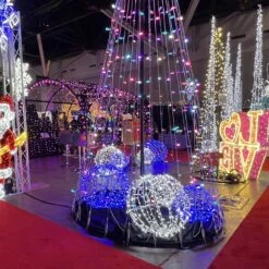 30" Foldable Sphere - LED - Pure White - Commercial Grade -Christmas Decor Sale f3dsph com b l 4