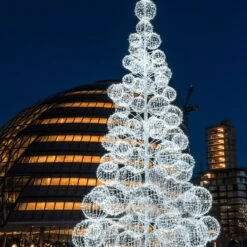 40" Foldable Sphere - LED - Pure White - Commercial Grade -Christmas Decor Sale f3dsph com l 2