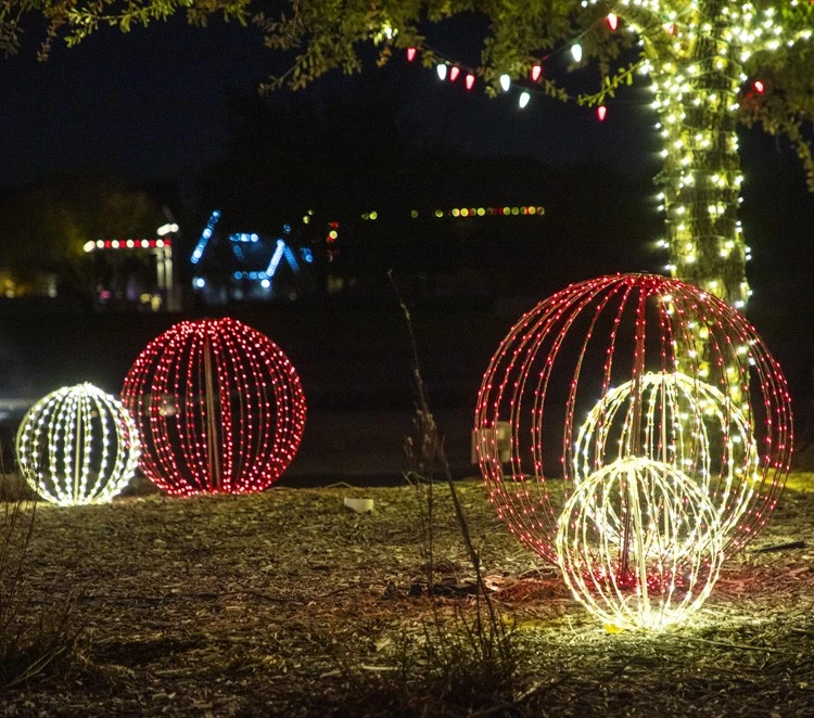 24" Foldable Sphere - LED Micro-Drop - Red - Consumer Grade 6 24" Foldable Sphere - LED Micro-Drop - Red - Consumer Grade - Image 4