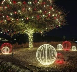 24" Foldable Sphere - LED Micro-Drop - Warm White - Consumer Grade -Christmas Decor Sale f3dsphm 30 ww l2 1