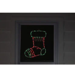 Northlight Lighted Stocking Silhouette Window Christmas Decoration - 18" - Red And Green -Christmas Decor Sale fch6f3urioa3sjbj0jgvofuw4mhba9cb 81042.1664379358