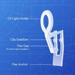C9 Flex Clips - Bag Of 100 13 C9 Flex Clips - Bag Of 100 -Christmas Decor Sale flex clip blueprint 1 2
