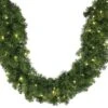 4 1/2' X 14" Deluxe Oregon Fir Garland, Lit Warm White LED -Christmas Decor Sale g 4514 dofl ww a 1