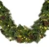 4 1/2' X 14" Mixed Pine Garland, Lit Warm White 2 4 1/2' X 14" Mixed Pine Garland, Lit Warm White -Christmas Decor Sale g 4514 mpl a