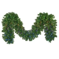 9' X 14" Deluxe Oregon Fir Garland, Lit With Twinkly Pro RGBW