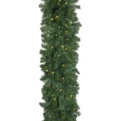 9' X 18" Deluxe Oregon Fir Garland, Lit Warm White 9 9' X 18" Deluxe Oregon Fir Garland, Lit Warm White -Christmas Decor Sale g 918 dofl ww d 1