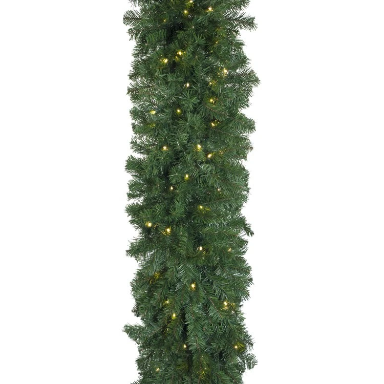 9' X 18" Deluxe Oregon Fir Garland, Lit Warm White 6 9' X 18" Deluxe Oregon Fir Garland, Lit Warm White - Image 4
