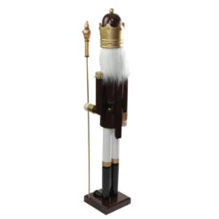 Northlight 48" Burgundy And White Wooden Christmas Nutcracker King With Scepter -Christmas Decor Sale hczjnzrzjkdczml3ptx9oh05bwhxyoqs 89708.1664901050