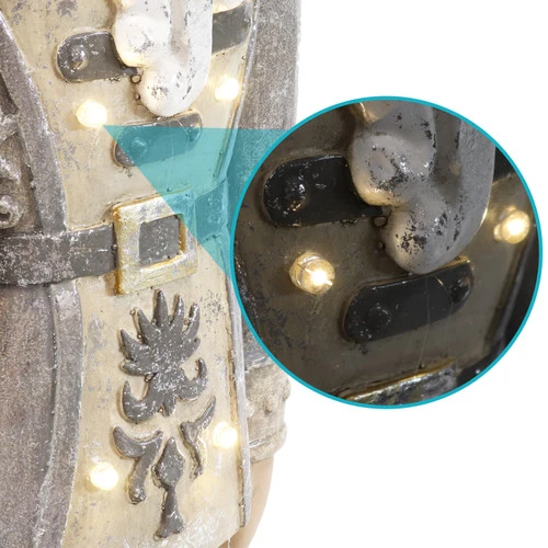 Sunnydaze Alexei The Defender Indoor Nutcracker Statue With LED Lights - Christmas/Holiday Decor - Silver - 36" 9 Sunnydaze Alexei The Defender Indoor Nutcracker Statue With LED Lights - Christmas/Holiday Decor - Silver - 36" - Image 7