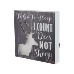 Northlight 8"x8" LED Lighted Fiber Optic Deer “To Go To Sleep I Count Deer Not Sheep” Wall Art Decoration -Christmas Decor Sale i7hzoqnpw0u0m53pv9gbiwbueczp58ki 47335.1665610427