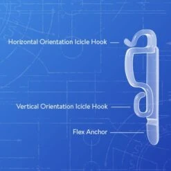 Christmas Designers Icicle Light Clip - Bag Of 100 -Christmas Decor Sale icicle clip blueprint 1 1