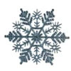 24ct Baby Blue Glittered Snowflake Christmas Ornaments 4"