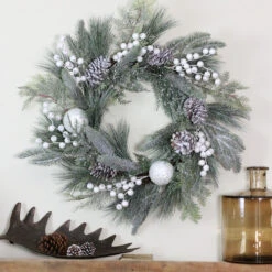 Northlight Frosted Mixed Pine And Pine Cone Artificial Christmas Wreath, 24-inch, Unlit -Christmas Decor Sale jmryvyrjqepgvouz7ms5jmugdfor5gk8 42355.1665611045