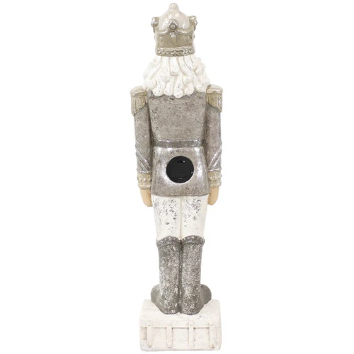 Sunnydaze Alexei The Defender Indoor Nutcracker Statue With LED Lights - Christmas/Holiday Decor - Silver - 36" 12 Sunnydaze Alexei The Defender Indoor Nutcracker Statue With LED Lights - Christmas/Holiday Decor - Silver - 36" - Image 10