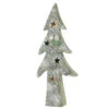 LED Lighted Glitter Artificial Christmas Tree Decoration - 30" - White And Green