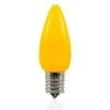 C9 SMD LED Retrofit Bulbs - Frosted Smooth - Yellow - Pro Christmas™ - Bag Of 25 -Christmas Decor Sale l c9f y