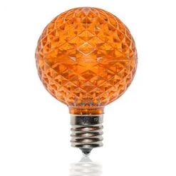 G50 SMD LED Retrofit Bulb - Amber/Orange - C9 Base - Pro Christmas™ - Bag Of 10