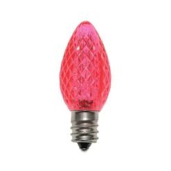 C7 SMD LED Retrofit Bulb - Pink - Pro Christmas™- Bag Of 25