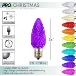 C9 SMD LED Retrofit Bulb - Purple - Pro Christmas™ - Bag Of 25 7 C9 SMD LED Retrofit Bulb - Purple - Pro Christmas™ - Bag Of 25 -Christmas Decor Sale l pc c9 pu diagram no box