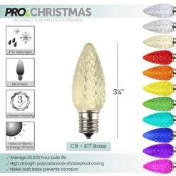 C9 SMD LED Retrofit Bulb - Warm White - Pro Christmas™ - Bag Of 25 -Christmas Decor Sale l pc c9 ww diagram no box 1