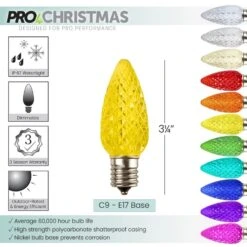 C9 SMD LED Retrofit Bulb - Yellow - Pro Christmas™ - Bag Of 25 -Christmas Decor Sale l pc c9 y diagram no box
