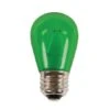 S14 LED Filament Transparent Glass Retrofit Bulb - E26 Base - Green - Pro Christmas„¢ - Box Of 25 -Christmas Decor Sale l pc s14fg g