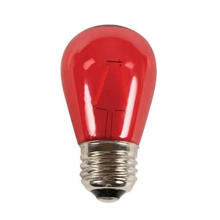 S14 LED Filament Transparent Glass Retrofit Bulb - E26 Base - Red - Pro Christmas„¢ - Box Of 25 3 S14 LED Filament Transparent Glass Retrofit Bulb - E26 Base - Red - Pro Christmas„¢ - Box Of 25
