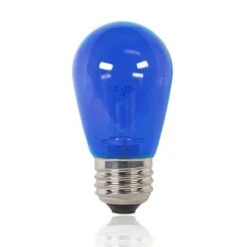 Christmas Designers S14 LED Retrofit Bulb - Transparent - Medium Base - Blue - Bag Of 10