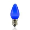 C7 SMD LED Retrofit Bulbs - Frosted Smooth - Blue - Pro Christmas™ - Bag Of 25 -Christmas Decor Sale led christmas bulbs blue
