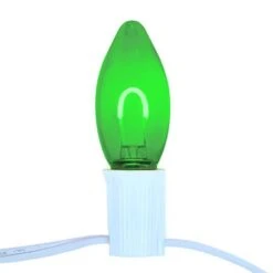 C9 Flexible Filament LED Bulb - Green - Pro Christmas™ - Bag Of 25 -Christmas Decor Sale led christmas light bulb green lit