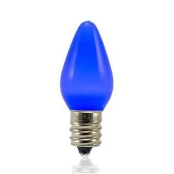 C7 SMD LED Retrofit Bulb - Frosted Smooth - Blue - Minleon - Bag Of 25