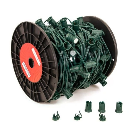 LITE-NETICS C9 Cord Green Wire - 12" Spacing - SPT-2 - 250' 3 LITE-NETICS C9 Cord Green Wire - 12" Spacing - SPT-2 - 250'