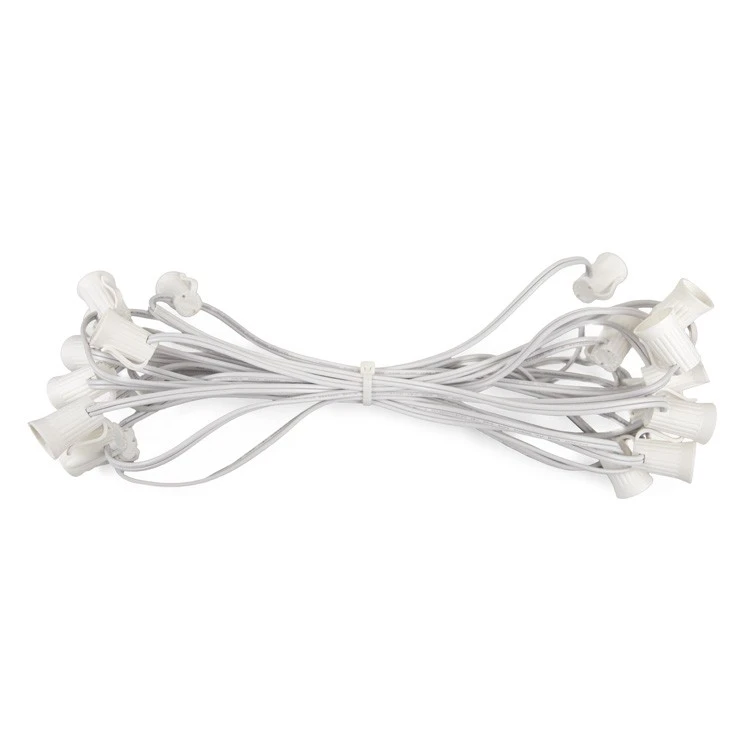 C9 Cord, 12" Spacing, White Wire, SPT-1, 25' 3 C9 Cord, 12" Spacing, White Wire, SPT-1, 25'