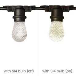 Medium Base Cord - 100' - Black Cord - 24" Spacing -Christmas Decor Sale ll mb bk s14 ww