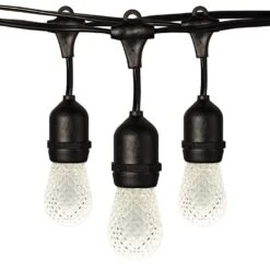 Medium Base Cord- Suspended - 100' - Black Cord - 24" Spacing -Christmas Decor Sale ll mbs bk s14 ww3