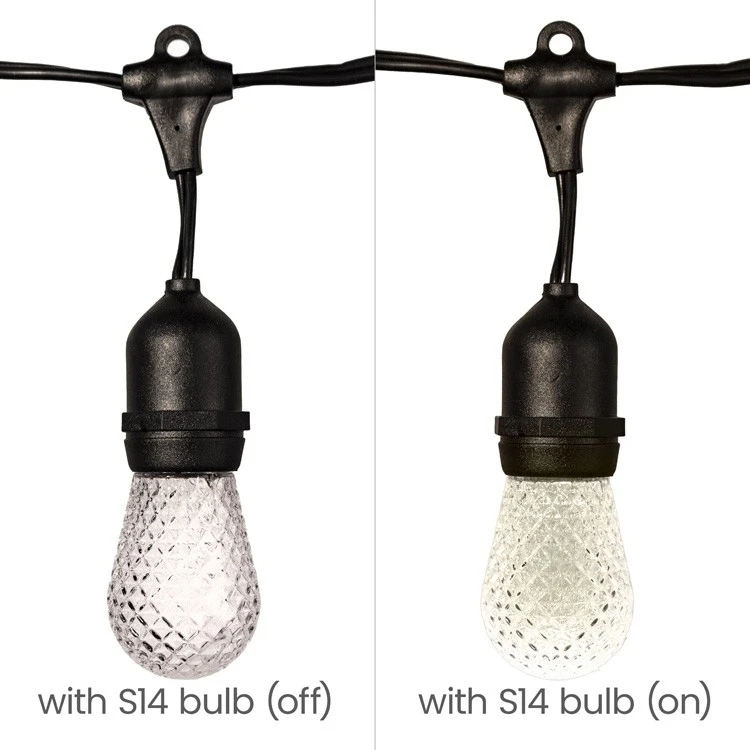 Medium Base Cord- Suspended - 330' - Black Cord - 24" Spacing 4 Medium Base Cord- Suspended - 330' - Black Cord - 24" Spacing - Image 2