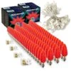 Light Line Kit - SPT-1 C9 100' White Cord, 12" Spacing, 100 Red Bulbs, With 4 Male And Female Slide On Plugs 2 Light Line Kit - SPT-1 C9 100' White Cord, 12" Spacing, 100 Red Bulbs, With 4 Male And Female Slide On Plugs -Christmas Decor Sale llk 9101 w 12 r 1 1