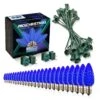 Light Line Kit - SPT-1 C9 25' Green Cord, 12" Spacing, 25 Blue Bulbs, With 2 Male And Female Slide On Plugs -Christmas Decor Sale llk 9251 g 12 b 1