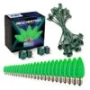 Light Line Kit - SPT-1 C9 25' Green Cord, 12" Spacing, 25 Green Bulbs, With 2 Male And Female Slide On Plugs